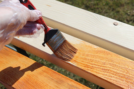 Treating wood for outdoor use.